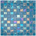 Blauwe kristalglas Gwimming zwembad mozaïek steen
